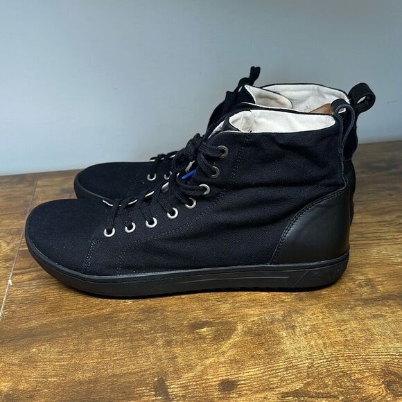 Birkenstock Hi Top Sneakers Men’s 10 Tennis Shoes Canvas Leather Skater - Picture 6 of 11